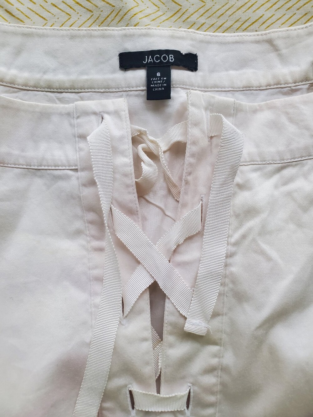 Jacob White Sleeveless Lace-Up Cotton Sundress - Picture 6 of 8